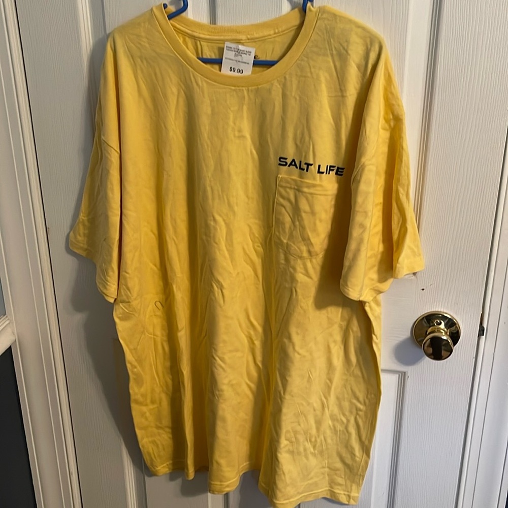 Salt life yellow tee